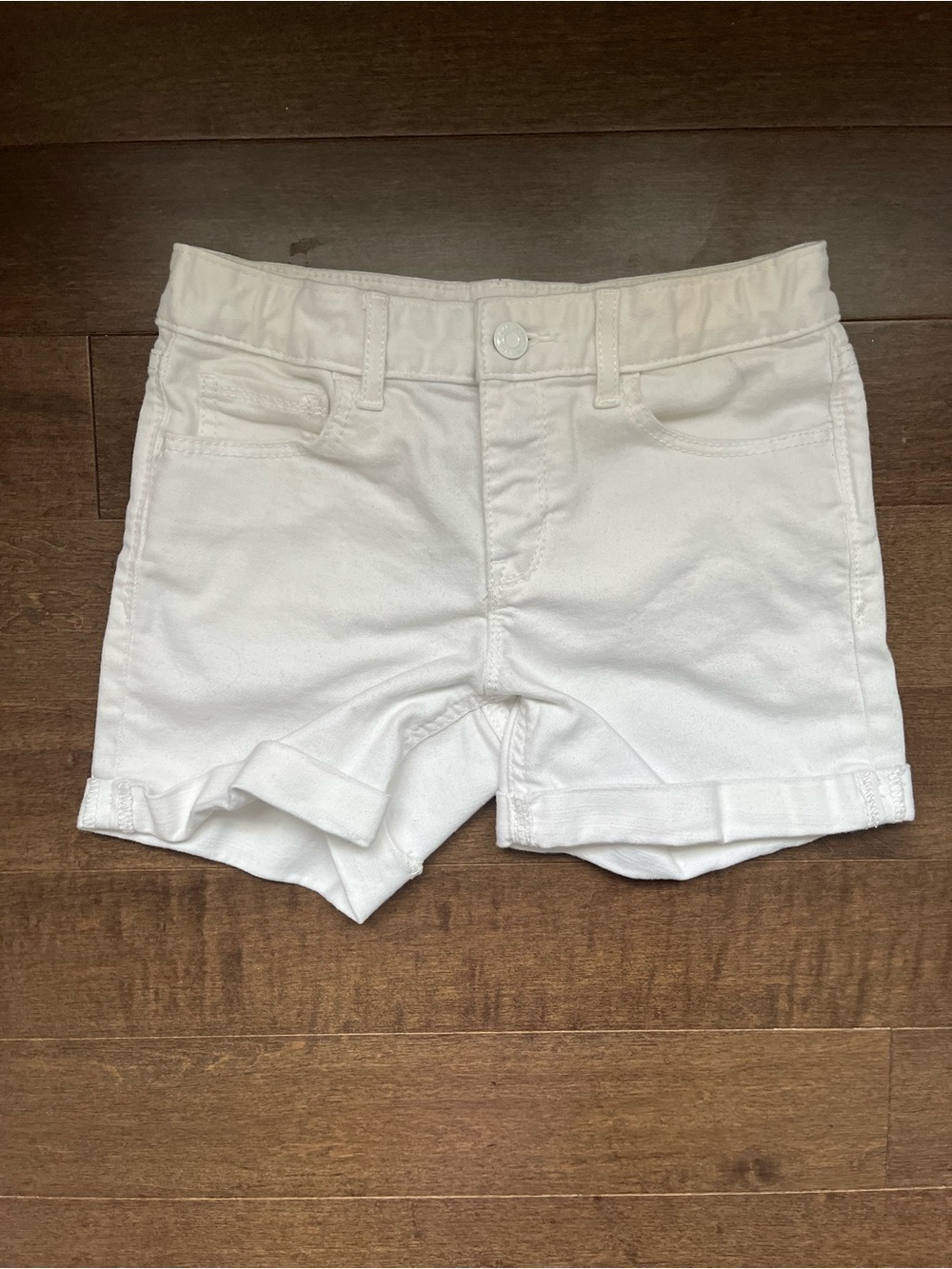 GAP White Kids Jean Shorts with Waistband Detail